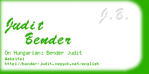 judit bender business card